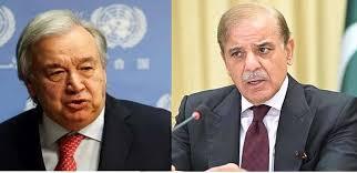 مودی کے الزامات بے نقاب، شہباز شریف  کا سیکرٹری جنرل  سے ٹیلیفونک رابطہ