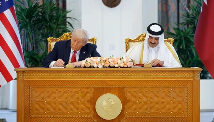 امریکی صدر ڈونلڈ ٹرمپ سعودی عرب کے دورے کے بعد قطر پہنچ گئے