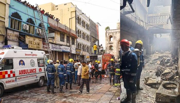 بھارتی شہر حیدر آباد کی جیولری شاپ میں آگ بھڑک اٹھی،17 افراد ہلاک
