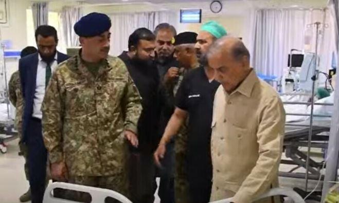 PM Shehbaz, COAS visit injured children after Khuzdar school bus attack