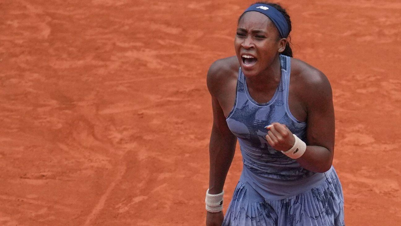 Gauff survives 2nd set to advance at French Open