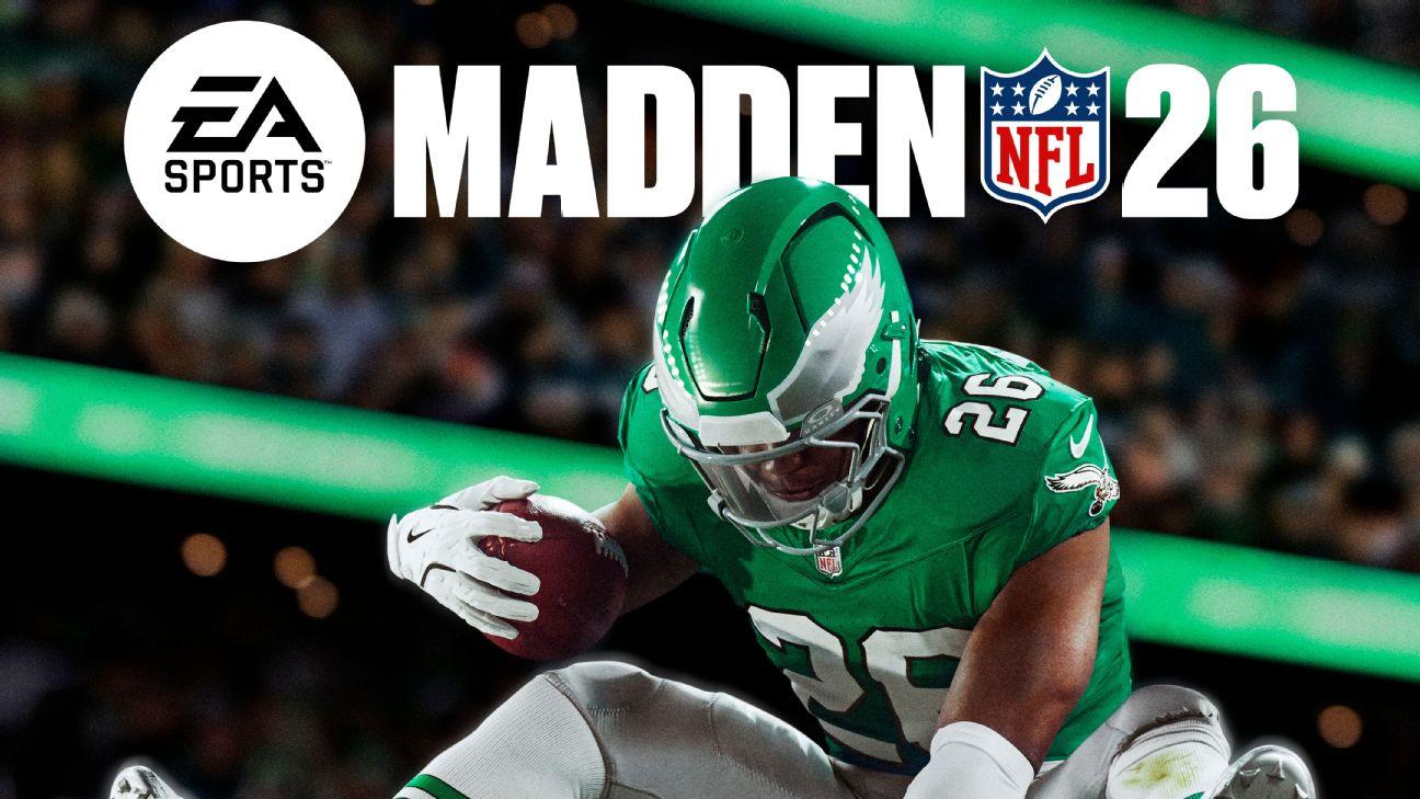 Eagles RB Barkley leaps onto Madden 26 cover