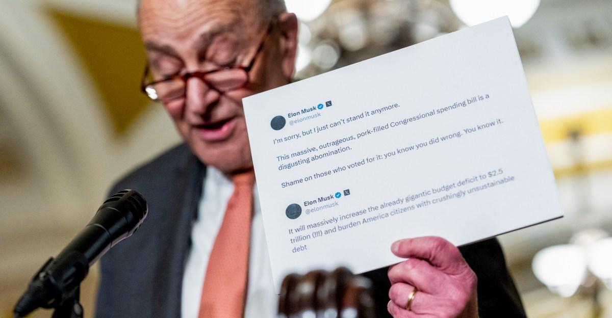 Elon Musk calls Trump’s budget bill a ‘disgusting abomination