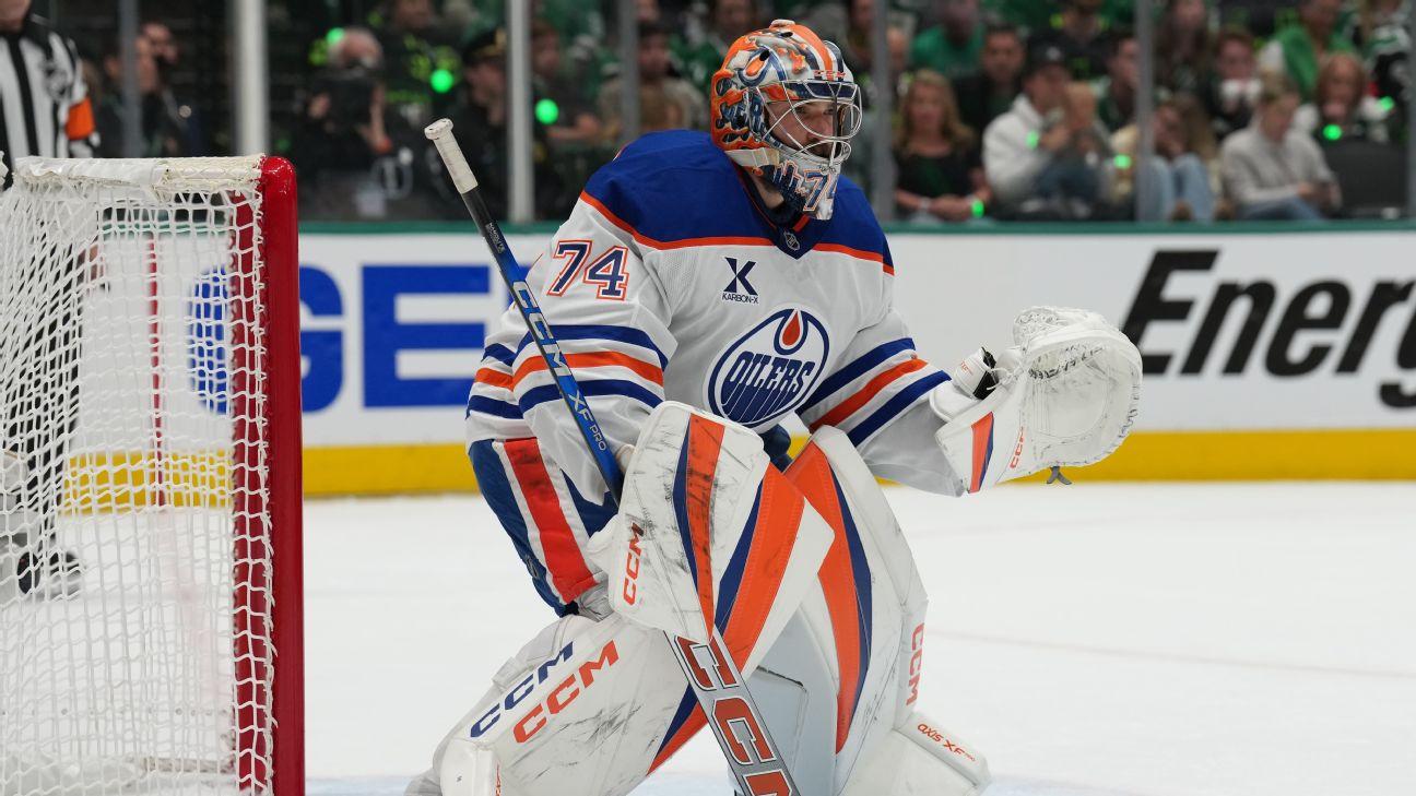 Oilers sticking with Skinner in net for Game 4