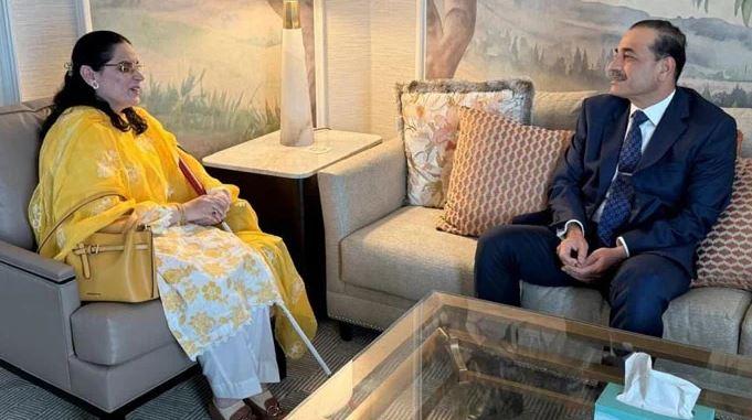 فیلڈ مارشل عاصم منیر کی اقوام متحدہ میں پاکستانی مشن کی رکن صائمہ سلیم سے ملاقات