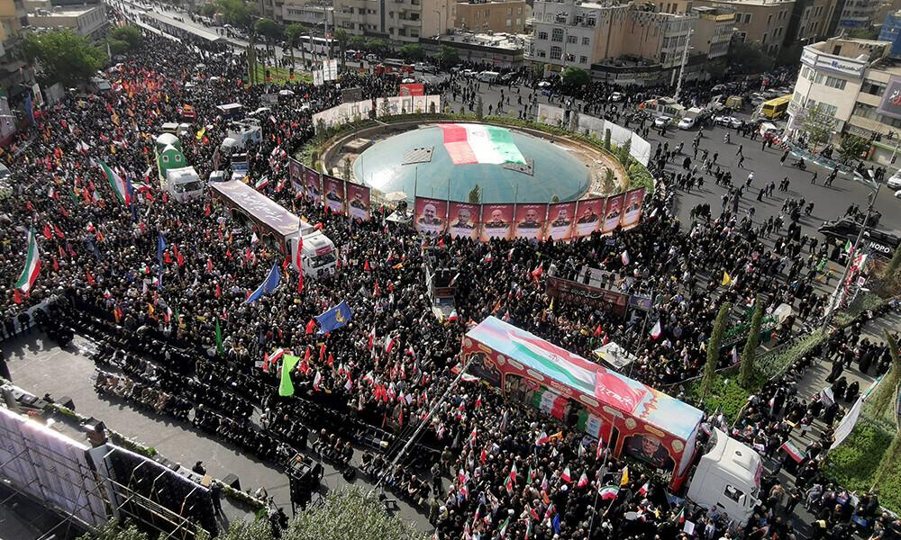 Iran holds state funeral for top brass slain in war with Israel