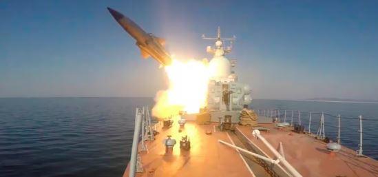 Russian warships conduct missile drills in Sea of Japan