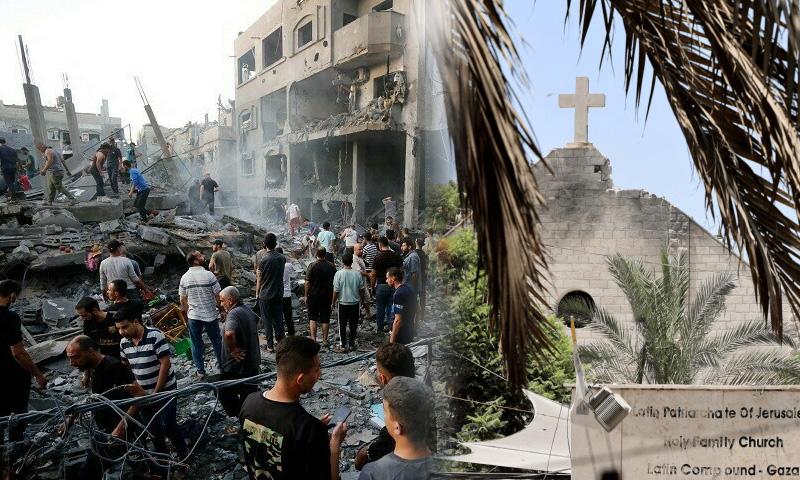اسرائیلی فضائی حملے میں  مزید 22 فلسطینی شہید،کیتھولک چرچ پر  بھی بمباری