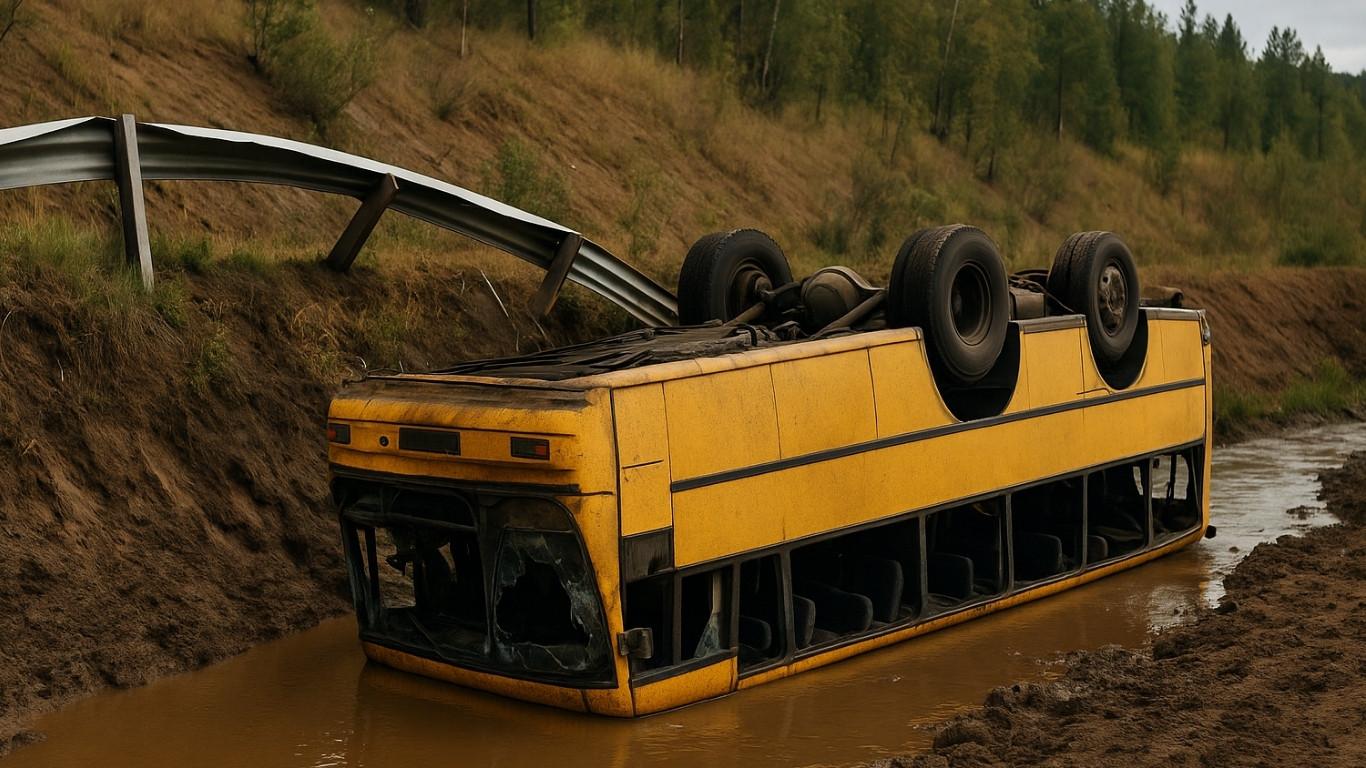 Bus carrying miners crashes in Russia; 13 dead, 20 injured