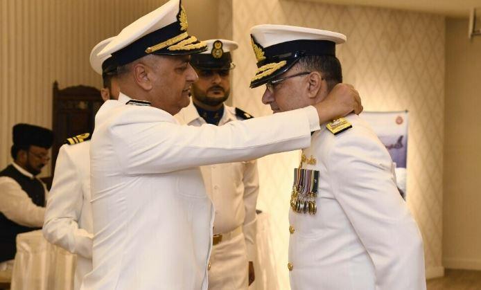 Vice chief of naval staff confers military awards upon Pakistan Navy personnel