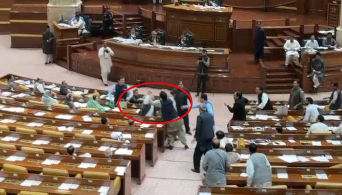 پنجاب اسمبلی میں اپوزیشن اور حکومتی رکن کے درمیان ہاتھا پائی، تھپڑ رسید کردیا