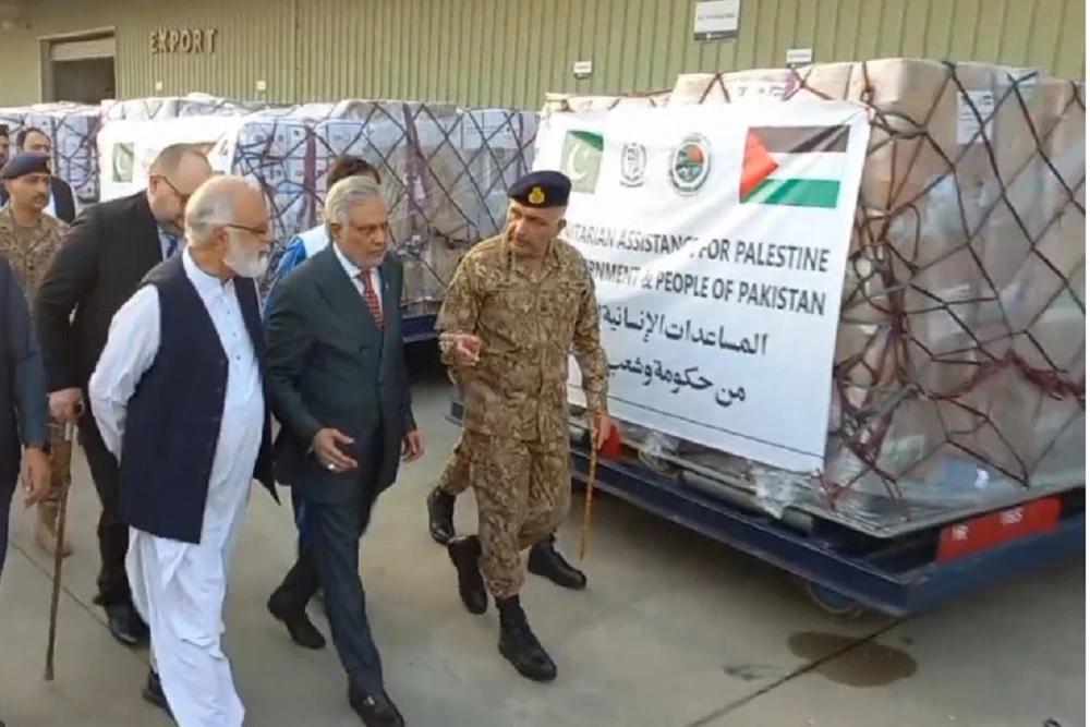 غذائی قلت کا شکار فلسطینیوں کے لیے 100 ٹن امدادی سامان روانہ 