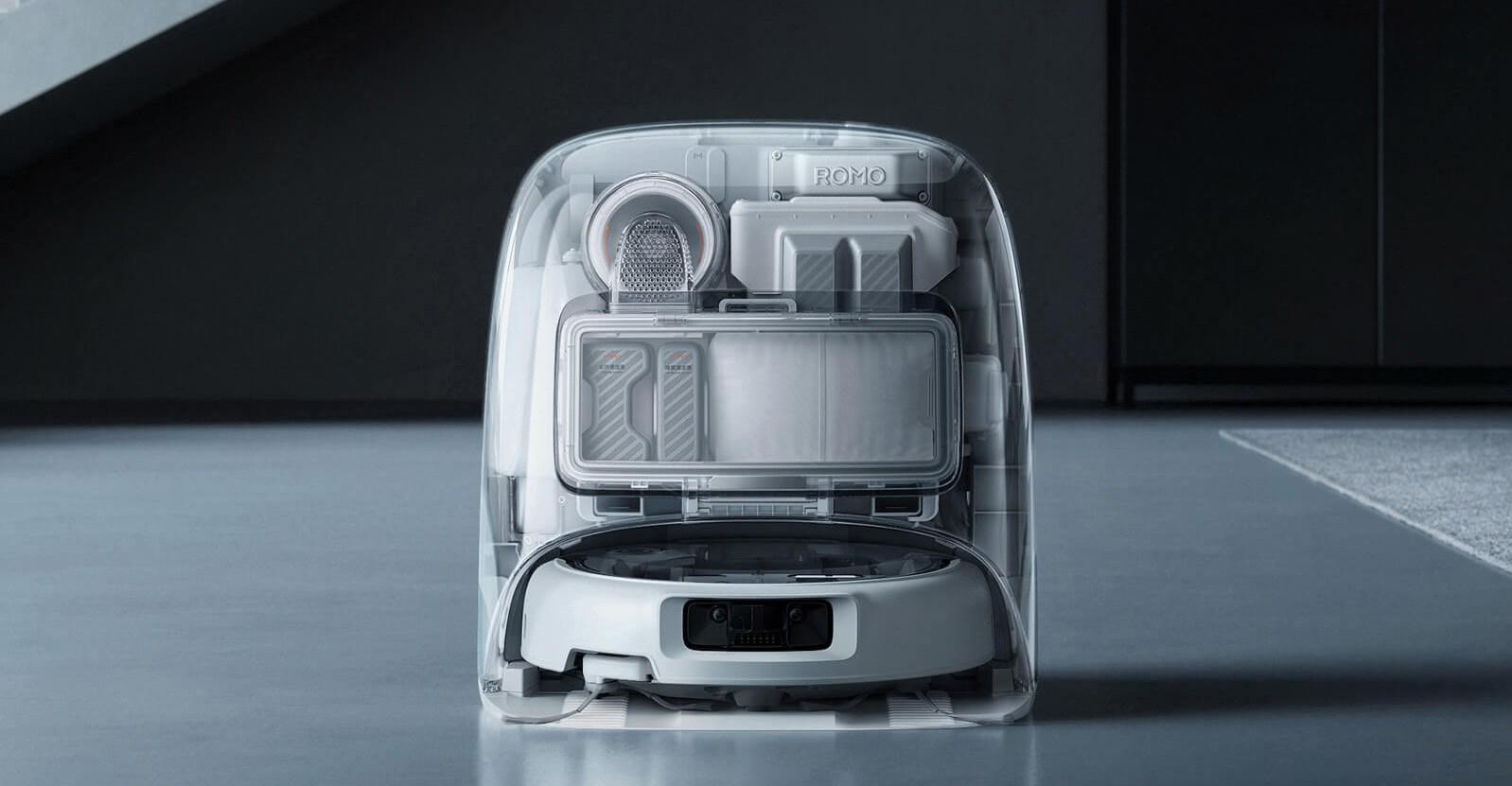 DJI’s first robovac features drone tech and a transparent design