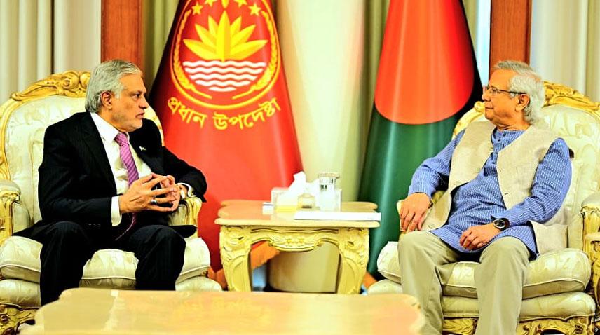 Dar, Yunus discuss revival of Pak-Bangladesh ties