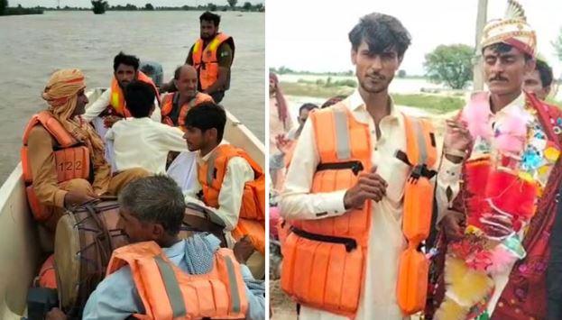 Rescue teams evacuate stranded baraat in Sutlej River flooding