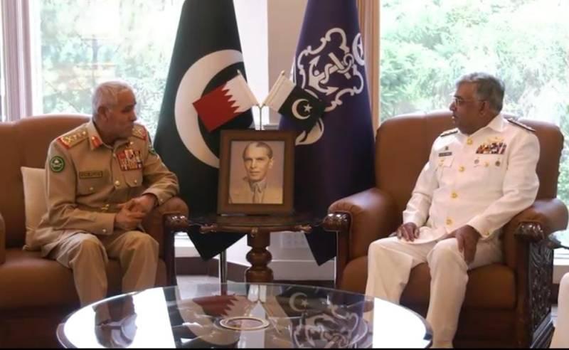 سربراہ پاک بحریہ کی بحرینی چیف آف اسٹاف ڈیفنس فورس سے ملاقات،دو طرفہ تعاون پر تبادلہ خیال