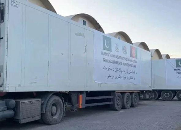 Pakistan sends 105 tons of earthquake relief to Afghanistan