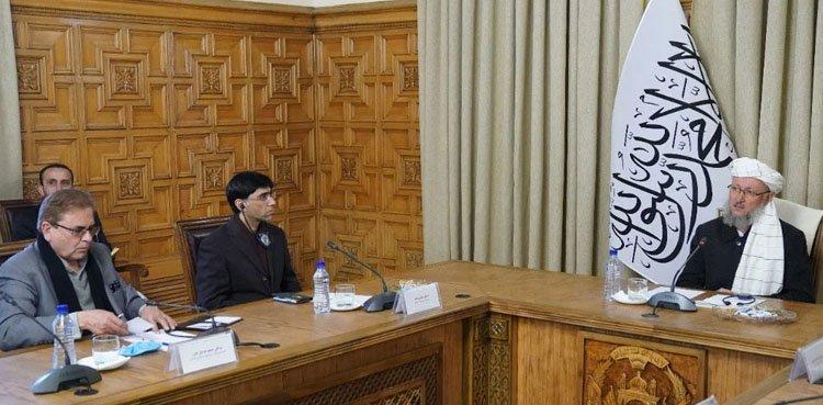 معید یوسف کی نائب افغان وزیر اعظم ملا عبدالسلام حنفی سے ملاقات