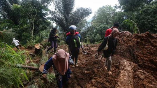 Indonesia hit by landslides and floods, 19 dead, dozens missing