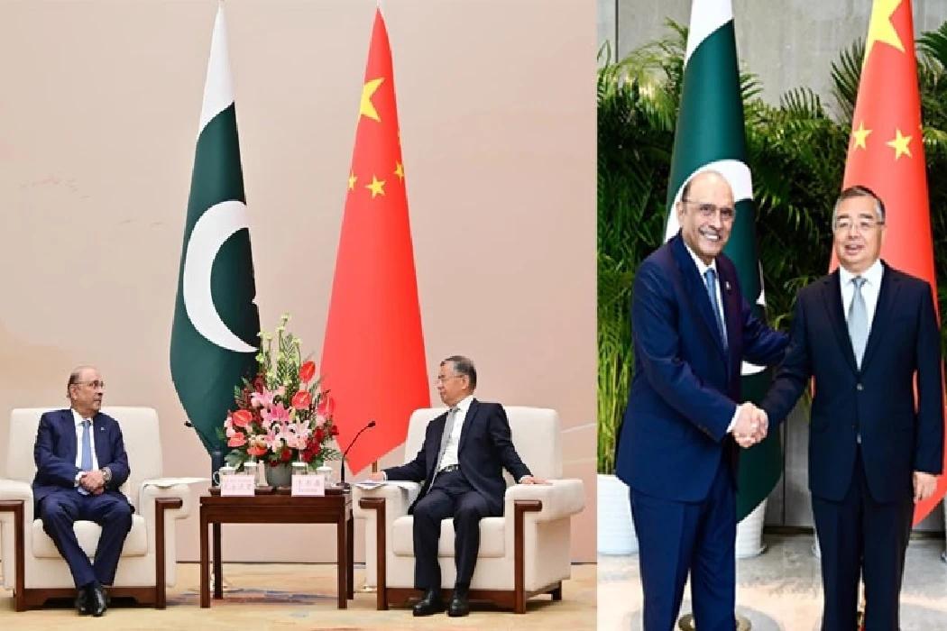صدر مملکت کی چینی پولیٹیکل بیورو کے رکن اور وزیرسےملاقات،دوطرفہ تعاون پر بات چیت
