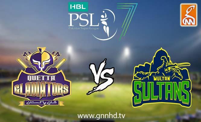 Quetta Gladiators, Multan Sultans to lock horns in PSL 7 today 