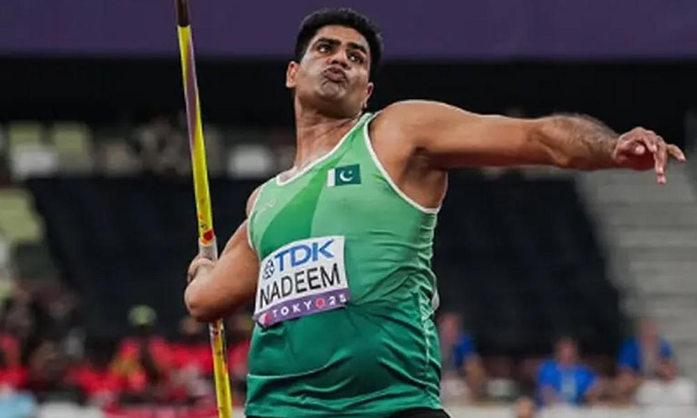 World Athletics Championships: Arshad Nadeem in action in javelin throw final