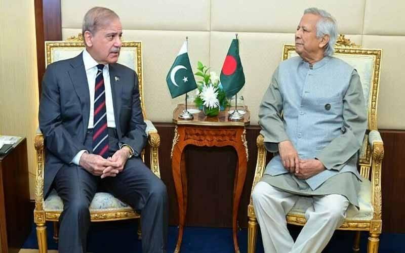 شہباز شریف سے بنگلہ دیشی چیف ایڈوائزر  محمد یونس کی ملاقات،باہمی امور اور دو طرفہ تعلقات پر گفتگو