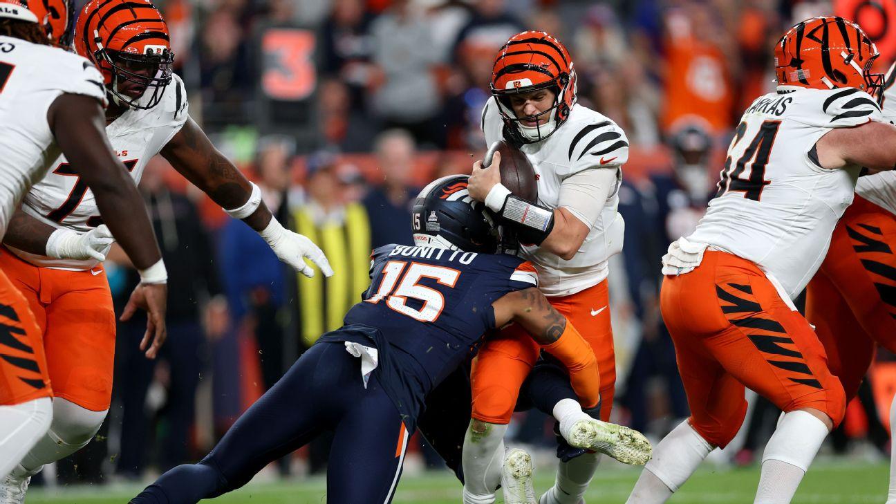 Joe Burrow-less Bengals prove no match for Broncos' elite defense