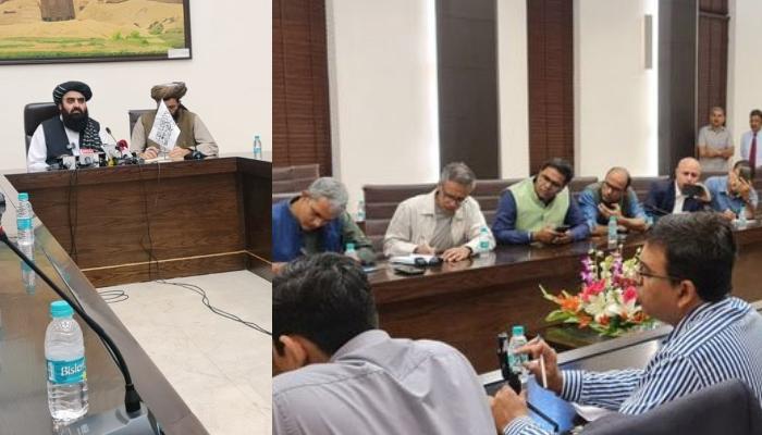 بھارت میں افغان وزیر خارجہ کی پریس کانفرنس، خواتین صحافیوں کی غیر موجودگی پراعتراضات
