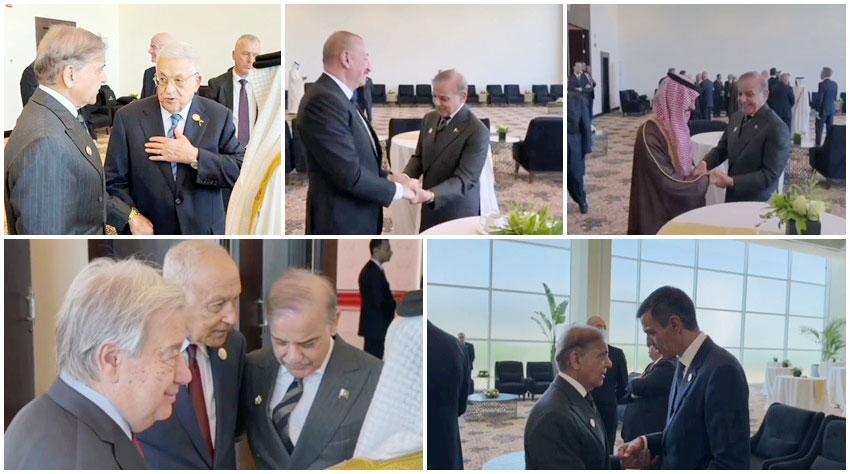 PM Shehbaz reaffirms Pakistan’s support for Palestine in high-level meetings at Sharm El-Sheikh Peace Summit