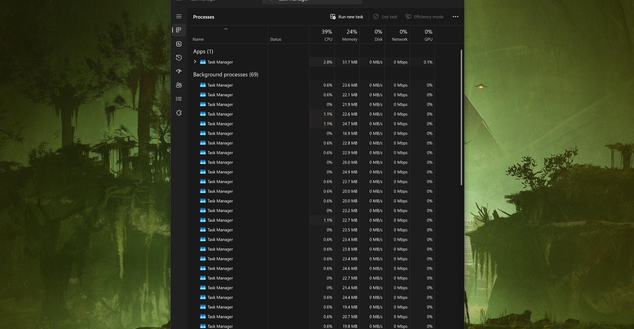 A bizarre Windows 11 bug duplicates Task Manager instead of closing it