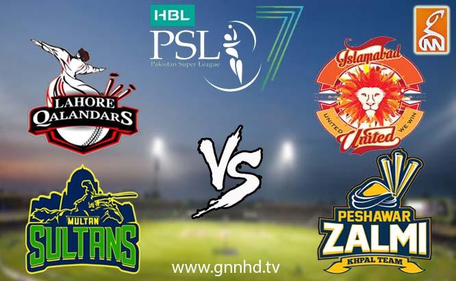 PSL7: Lahore Qalandars to take on Islamabad United, Peshawar Zalmi to face table-toppers Multan Sultans