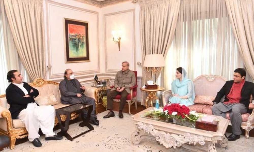 Former president Asif Zardari, Bilawal Bhutto attend luncheon meeting hosted by Shehbaz Sharif