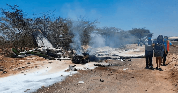 پیرو میں مسافر بردار طیارہ  گر کر تباہ ، 7 افراد ہلاک