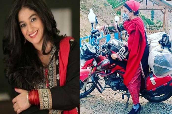 اداکارہ نادیہ جمیل کی   موٹرسائیکل  پر ہنزہ کی سیر