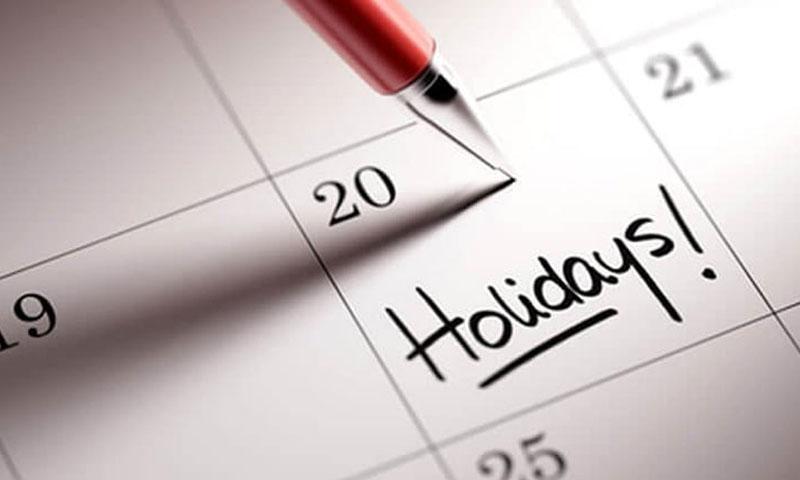 وفاقی حکومت نے سال 2026 کے لئے سرکاری اور اختیاری تعطیلات کا اعلان کر دیا