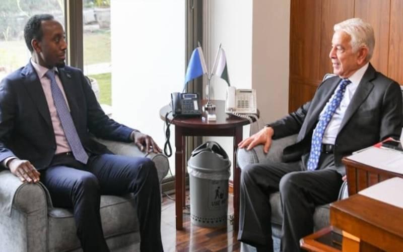 وزیرِ دفاع خواجہ آصف سے صومالیہ کے سفیرکی ملاقات ،دوطرفہ اور باہمی دلچسپی کے امور پر تبادلۂ خیال