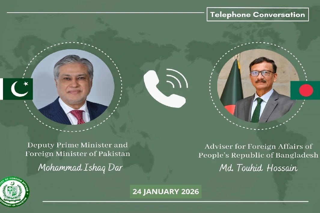 وزیر خارجہ کا بنگلہ دیشی ہم منصب سے رابطہ، مختلف شعبوں میں تعاون کو مزید مضبوط بنانے کے عزم کا اعادہ
