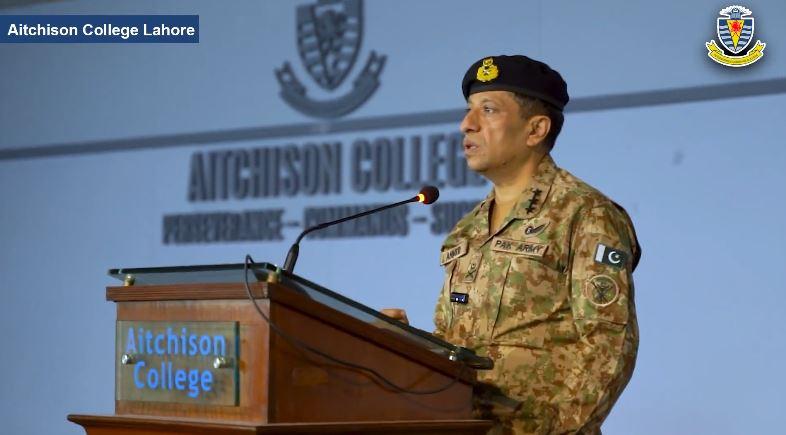 ISPR DG interacts with students, faculty of Aitchison College,Lahore