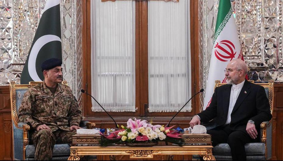 Field Marshal Munir calls on Iranian Parliament Speaker Ghalibaf