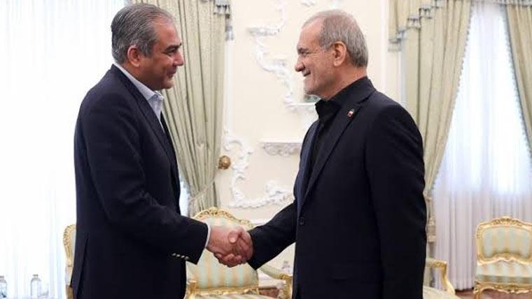 محسن نقوی کی ایرانی صدر سے ملاقات،جنگ بندی میں پاکستان کے کردار کی تعریف