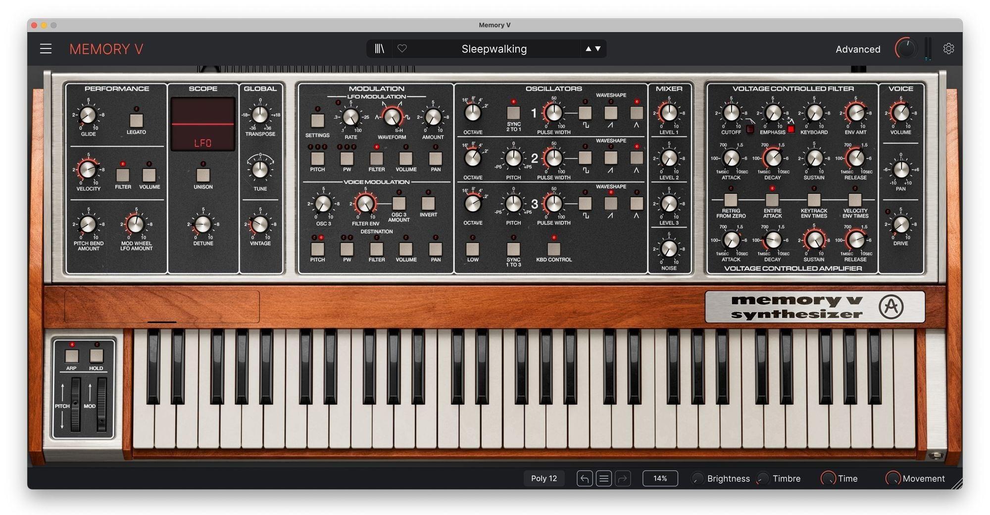 Memory V recreates the Memorymoog without the massive headaches or price tag