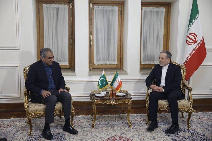 محسن نقوی کی ایرانی وزیر خارجہ سےملاقات،امن  مذاکرات کے حوالے سے تبادلہ خیال
