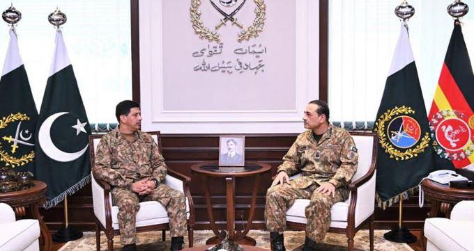 Newly appointed CNSC Aamer Raza meets CDF Asim Munir: ISPR