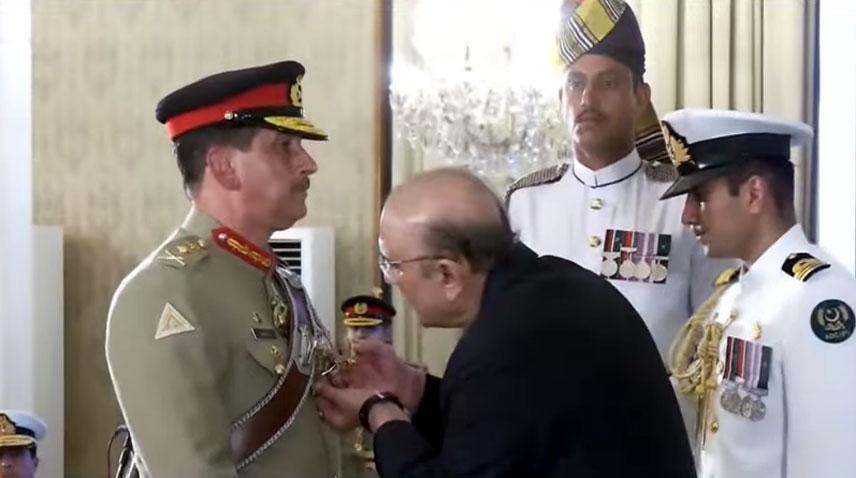 President confers Nishan-e-Imtiaz (Military) on General Aamer Raza