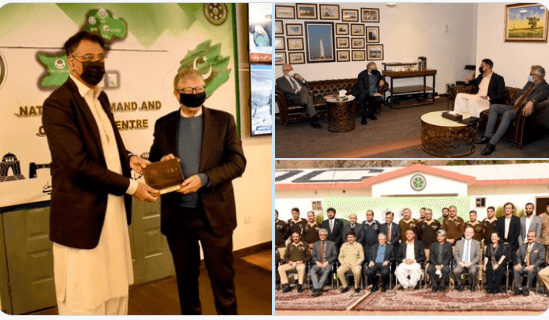 بل اینڈ میلینڈا گیٹس کے شریک چیئرمین بل گیٹس کا این سی او سی کا دورہ 