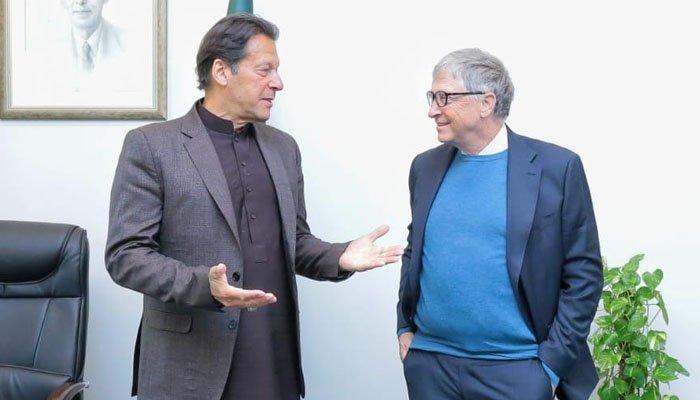 وزیر اعظم کی پاکستان کے دورے پر آئے بل گیٹس سے ملاقات