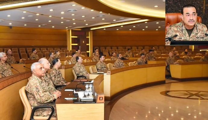 کور کمانڈرز کانفرنس: 9 مئی جیسے پرتشدد حالات کی کسی بھی کوشش سے قانون کے مطابق نمٹنے کا عزم