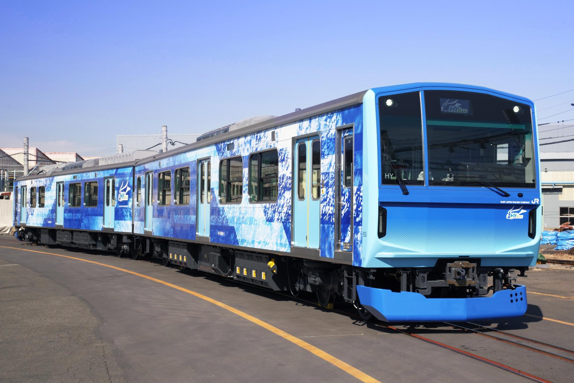 Japan's first hydrogen train hits the rails for test run 