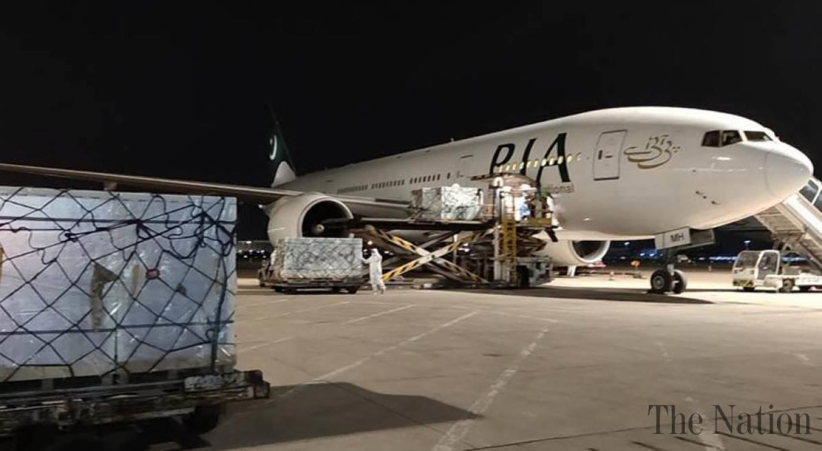 PIA brings another Sinovac's 12 million doses from China to Pakistan